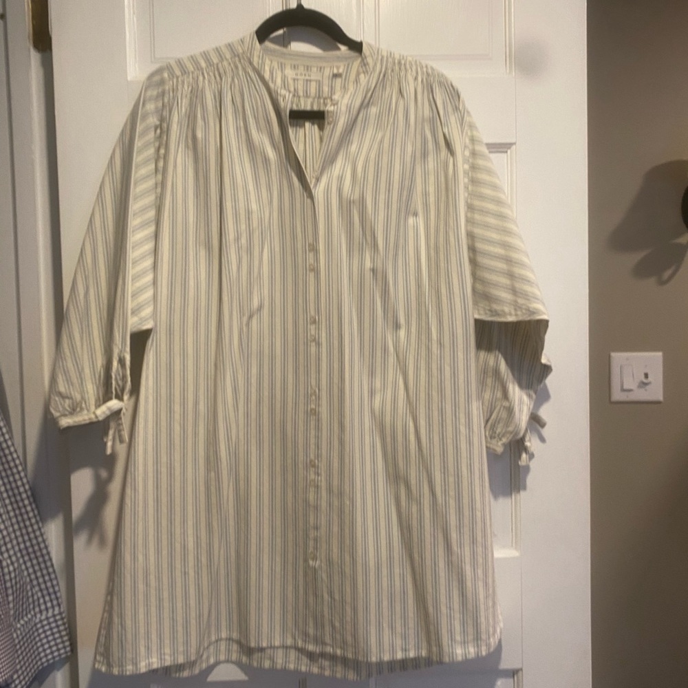 doen ode blue stripe dress size small no belt